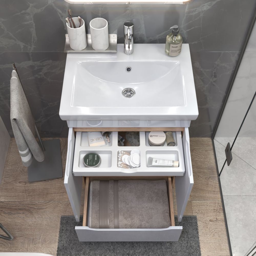 Тумба под раковину напольная VIGO Grani 284 дуб золотой, 60 см, артикул 284 дуб золотой