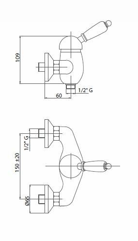 Смеситель для душа Cezares Giubileo GIUBILEO-DM-01 Хром