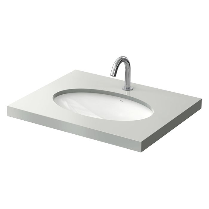 TOTO WU  Раковина встраиваемая снизу, 590 × 380 × 207 мм,с переливом, цвет белый