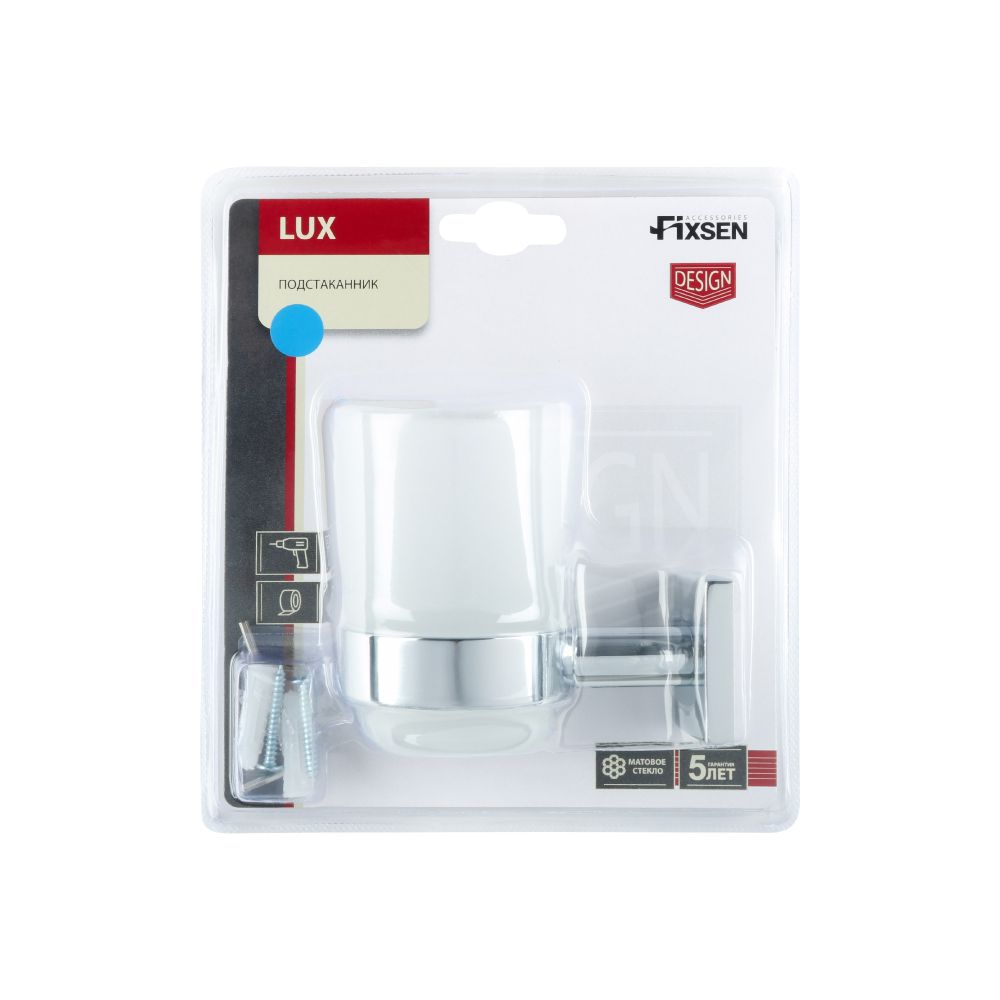 Стакан для ванной комнаты FIXSEN LUX CHROME FX-15006, хром