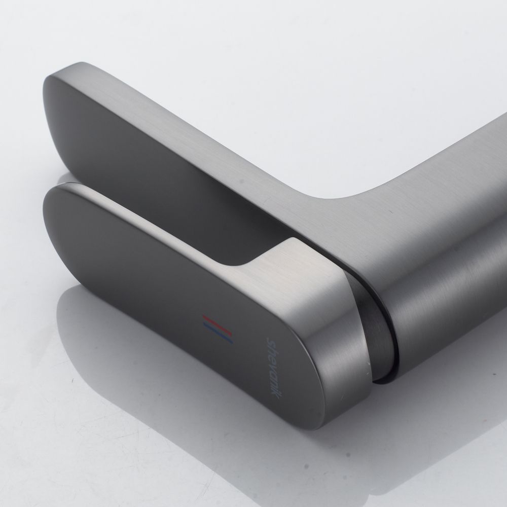 Смеситель для раковины Shevanik S4501T, оружейная сталь