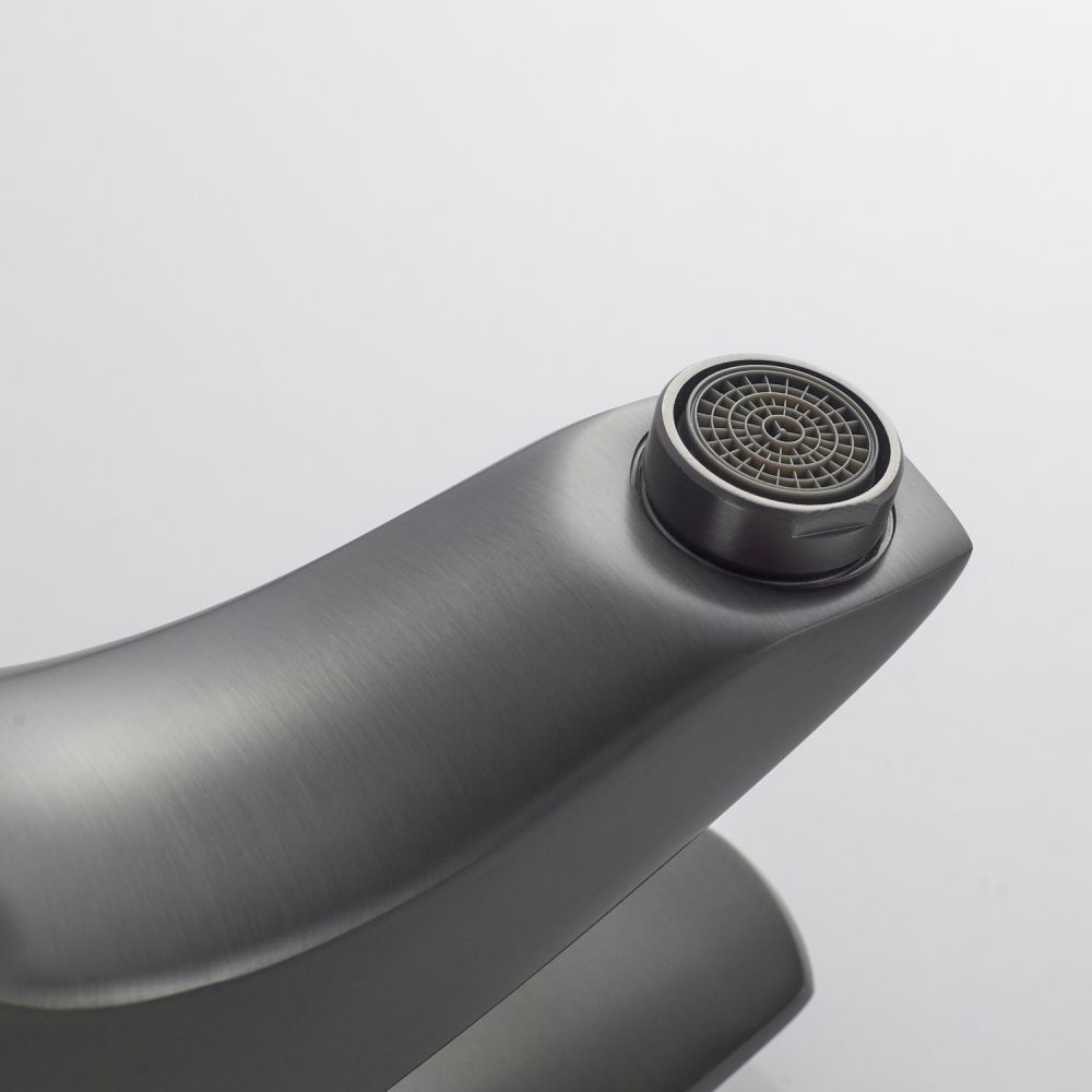 Смеситель для раковины Shevanik S5001T, оружейная сталь