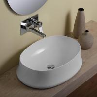 SIMAS Sharp раковина накладная,  60х42см, без отв. под смеситель и перелива, цвет: белый