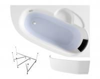 Комплект 4 в 1 Lavinia Boho Bell Pro S2-370217PR, акриловая ванна 170x110 см (правый разворот), усиленный металлический каркас, подголовник, лицевой экран