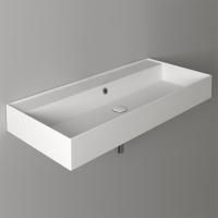 SIMAS AGILE Раковина подвесная 101х46 см, с переливом, без отв под смеситель,цвет белый