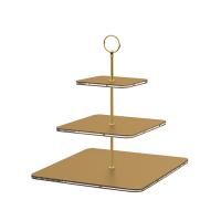 ADJ Сервировочная стойка, 30x30xH35 см.,ручка Круглая, цвет: горчица, фурнитура золото