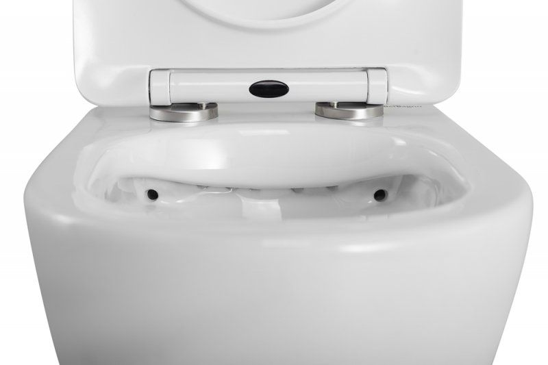 UNO 2.0 Унитаз подвесной безободковый с сиденьем дюропласт soft close BB7306CHR/SC, артикул BB7306CHR/SC