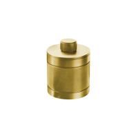 Контейнер, Bertocci, Officina 01, с крышкой, ширина, мм-90, глубина, мм-90, высота, мм-110, тип установки-настольный (свободностоящий), цвет-Gold Matt
