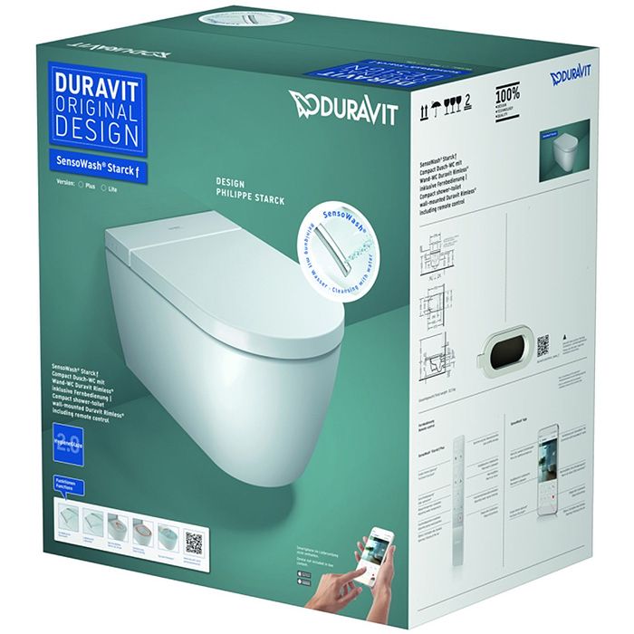 Duravit Starck f Plus комплект: Сиденье электронное Starck f Plus 612000012000320 + унитаз подвесной ME by Starck  для SensoWash® f  2510092000