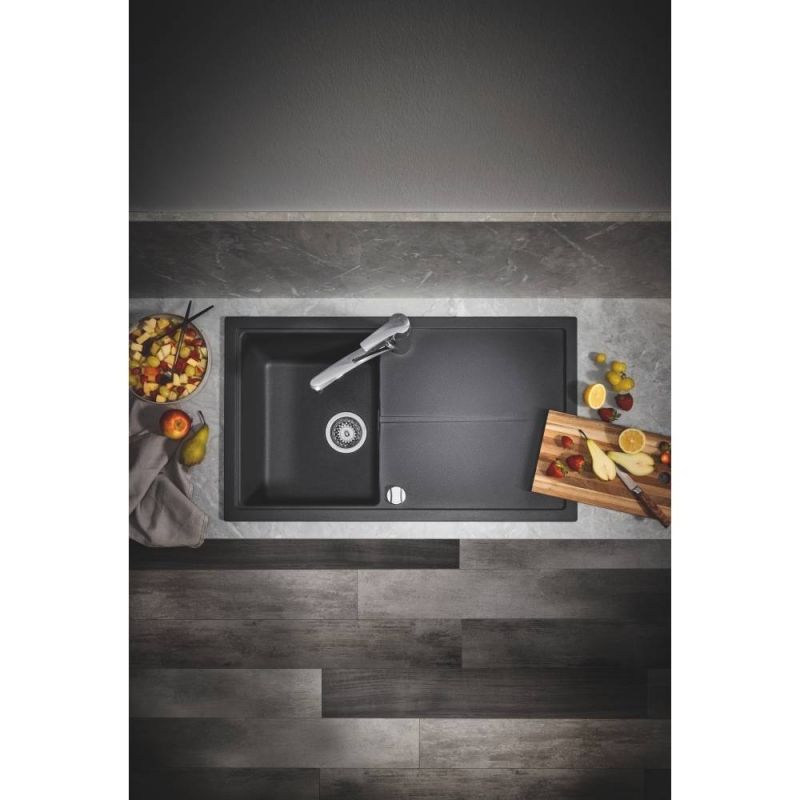 Мойка GROHE K400, 860 x 500 мм, серый гранит (31640AT0) Мойка GROHE K400, 860 x 500 мм, серый гранит (31640AT0)