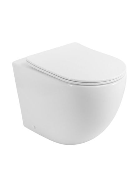 SFERA-TOR Унитаз приставной безободковый с сиденьем дюропласт soft close, BB2141CB-TOR/SC