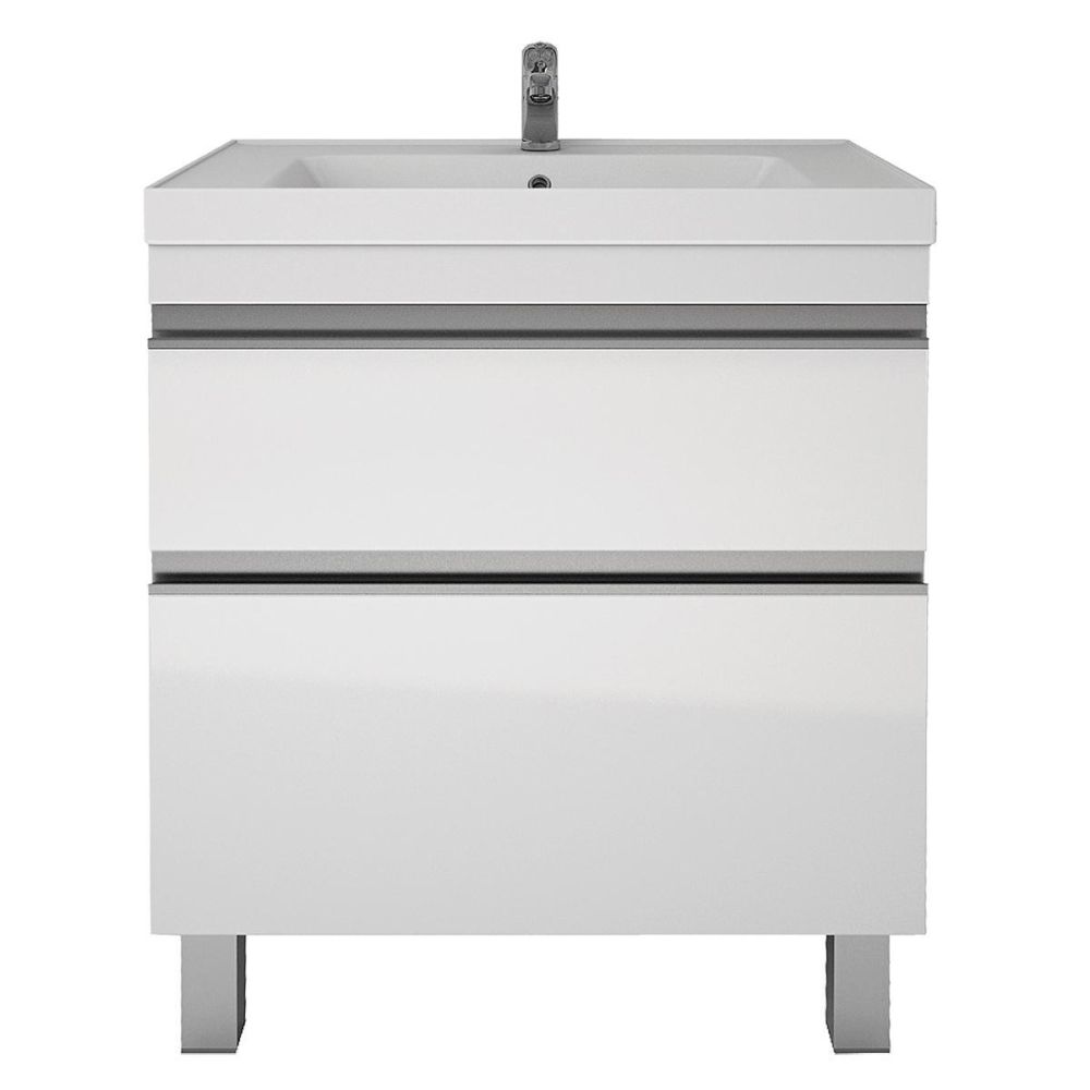 Тумба с раковиной подвесная/напольная Dreja Grace Plus 60 см, белый, артикул 99-0904-com