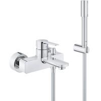 Смеситель для ванны GROHE Lineare New с душевым гарнитуром, хром (33850001) Смеситель для ванны GROHE Lineare New с душевым гарнитуром, хром (33850001)