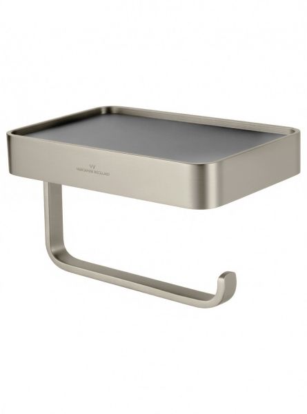 Держатель для туалетной бумаги с полкой WONZON & WOGHAND GRAFFITY, Брашированный никель (9366-BN)