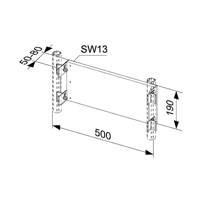Монтажная пластина из фанеры для фитингов для установки в профиль