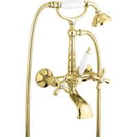 Смеситель Deco Old с ручным душем для ванной, цвет золото Смеситель Deco Old с ручным душем для ванной, цвет золото