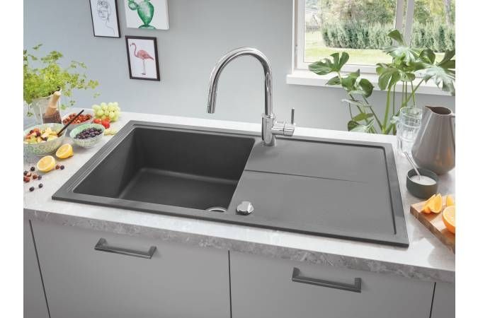 Мойка GROHE K400, 1000 x 500 мм, серый гранит (31641AT0) Мойка GROHE K400, 1000 x 500 мм, серый гранит (31641AT0)