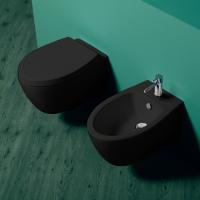 Simas Lft Spazio биде подвесное 52х35см с 1 отв. под смеситель, цвет черный глянец, без крепления F85