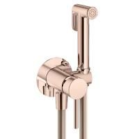 Plumberia Selection IXO Комплект гигиен. душа со смесителем, душ и держатель из металла, шланг PVC 1250мм, золото розовое