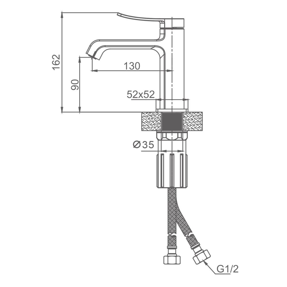 Смеситель для раковины Splenka S31.10, хром