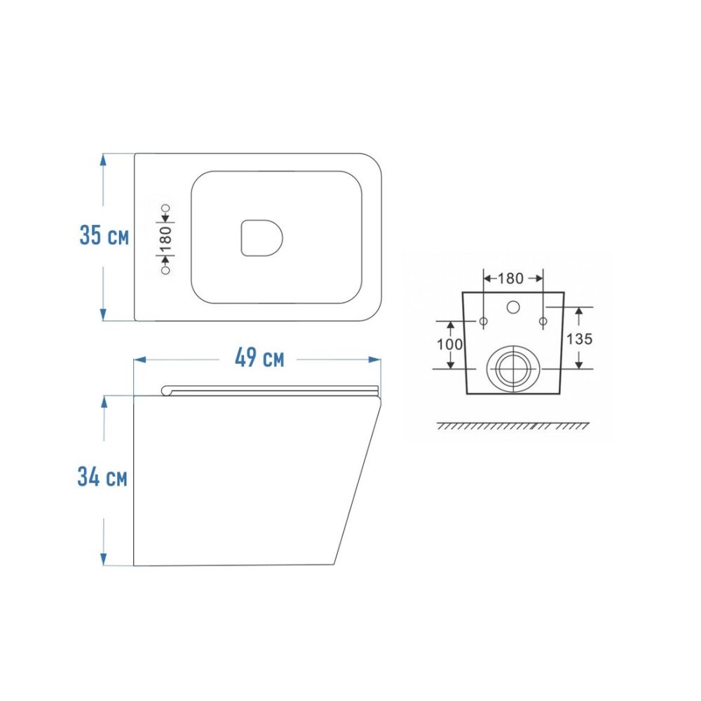 Унитаз подвесной Maretti Umbria безободковый с микролифтом, UM10PBM08-844, белый, артикул UM10PBM08-844
