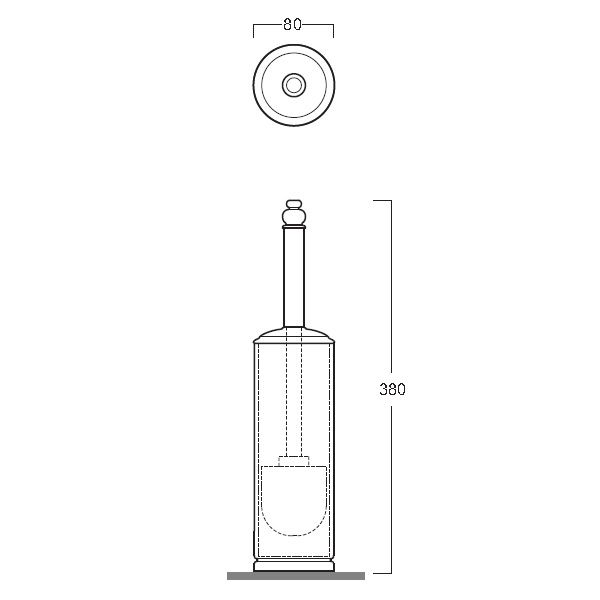 SIMAS Accessori Ершик,цвет хром
