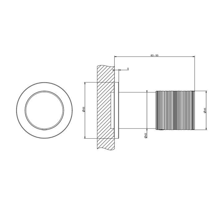 GESSI HABITO TRAME Смеситель настенный встраиваемый, однорычажный, внешняя часть, цвет хром