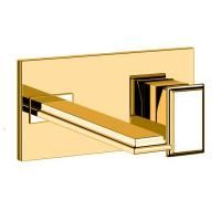 Gessi Eleganza Встраиваемый однорычажный смеситель для раковины, без донного клапана, с изливом (внешняя часть), цвет: золото