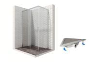 Душевой уголок Ambassador Queen 11011106L-ST4, прямоугольный, угловой трап, 120х80