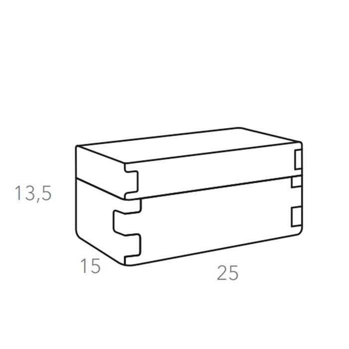 Colombo Adj Коробка Snob, 25x15H13,5 см, цвет: серый/черный Colombo Adj Коробка Snob, 25x15H13,5 см, цвет: серый/черный