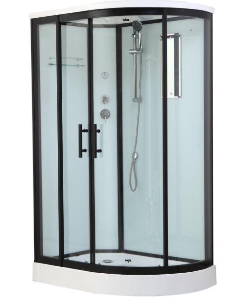 Душевая кабина Timo Standart T-6602 B L 120x85 профиль Черный стекло прозрачное