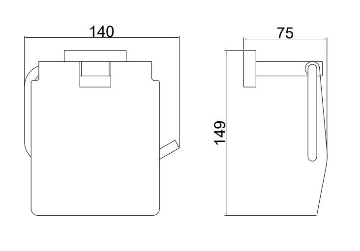 Держатель для туалетной бумаги BELZ B90303, черный, артикул B90303