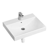 Комплект 3 в 1 Lavinia Boho Bathroom Sink 21510270, врезная фарфоровая раковина 60 см, смеситель, пластиковый сифон