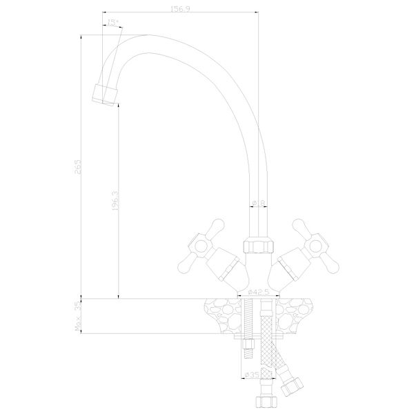 Смеситель для кухни Rossinka Y02-71 Песочный