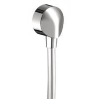 Шланговое подсоединение, Hansgrohe, Fixfit, стандарт подвода воды-1/2", без клапана обратного тока E, внутренняя часть из металла, цвет-хром Шланговое подсоединение, Hansgrohe, Fixfit, стандарт подвода воды-1/2", без клапана обратного тока E, внутренняя часть из металла, цвет-хром