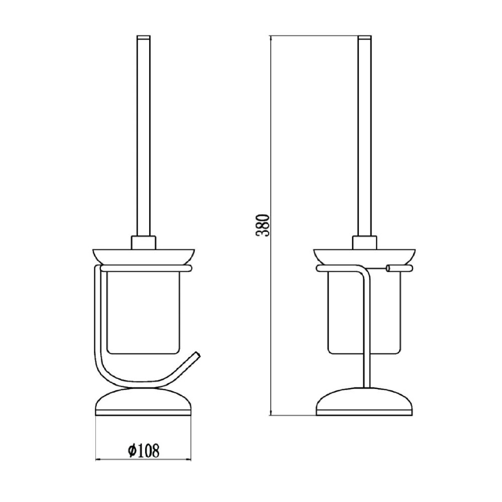Ершик Savol S-002093, хром, артикул S-002093