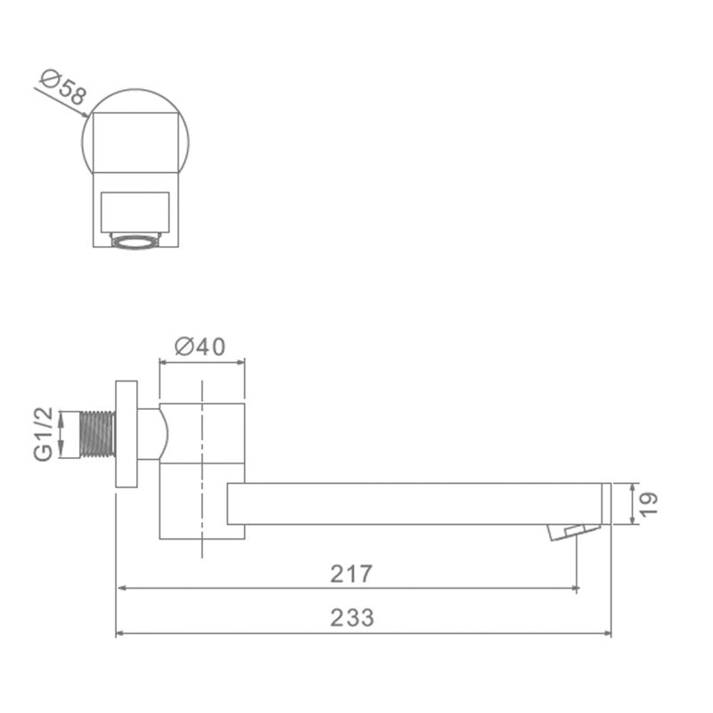 Излив поворотный Raglo R473.72.09, графит