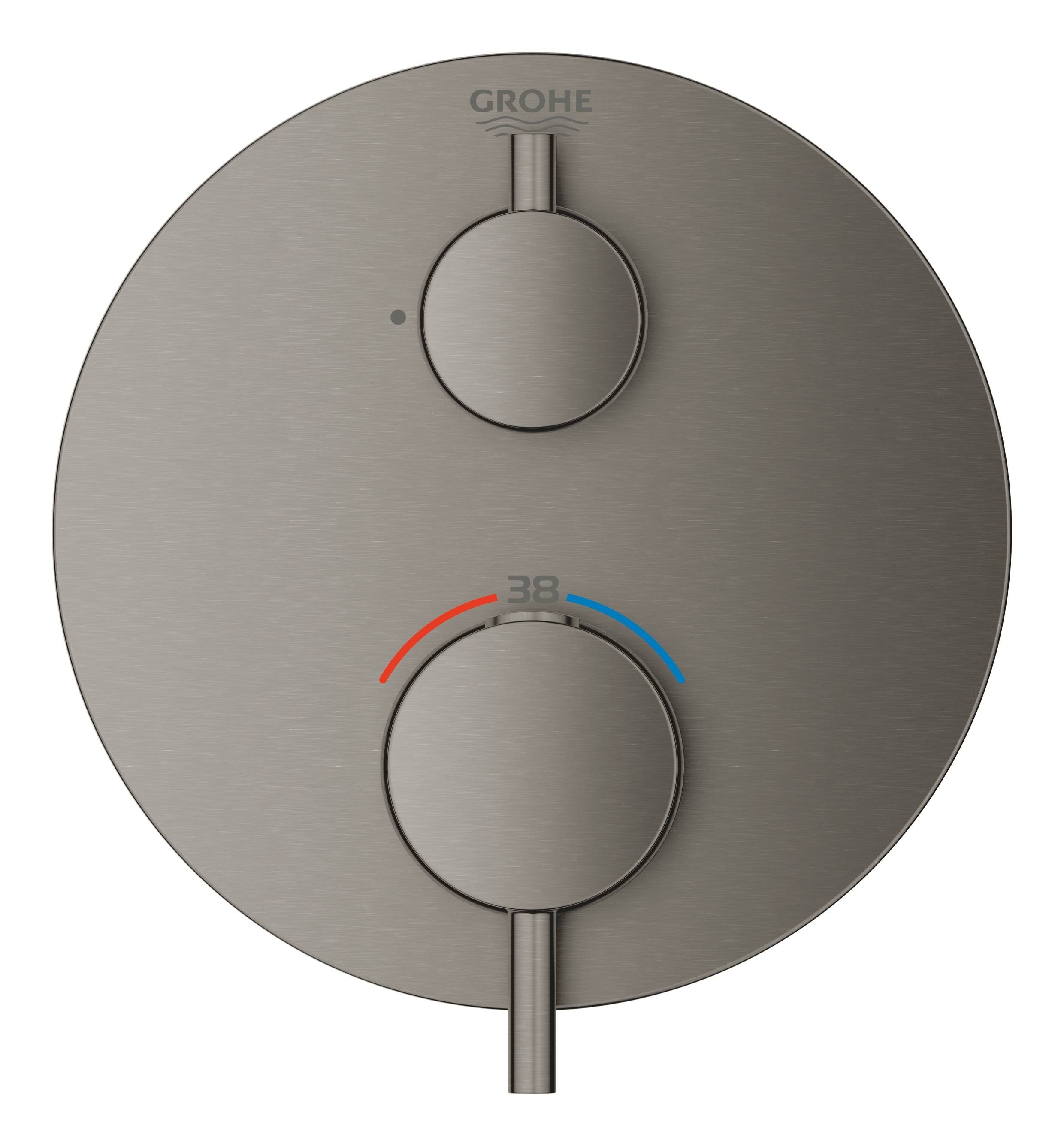 Внешняя часть термостатического смесителя для душа GROHE Atrio, темный графит, матовый (24134AL3)