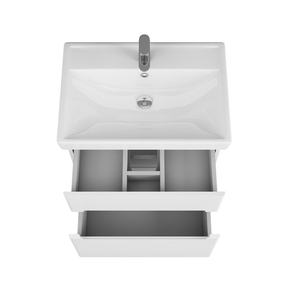 Тумба Nyborg 70, 2 ящика, белая