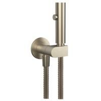 GESSI ELEGANZA Гигиенический душ с настенным держателем с подводом воды и шлангом 1250 мм., цвет Finox Brushed Nickel GESSI ELEGANZA Гигиенический душ с настенным держателем с подводом воды и шлангом 1250 мм., цвет Finox Brushed Nickel