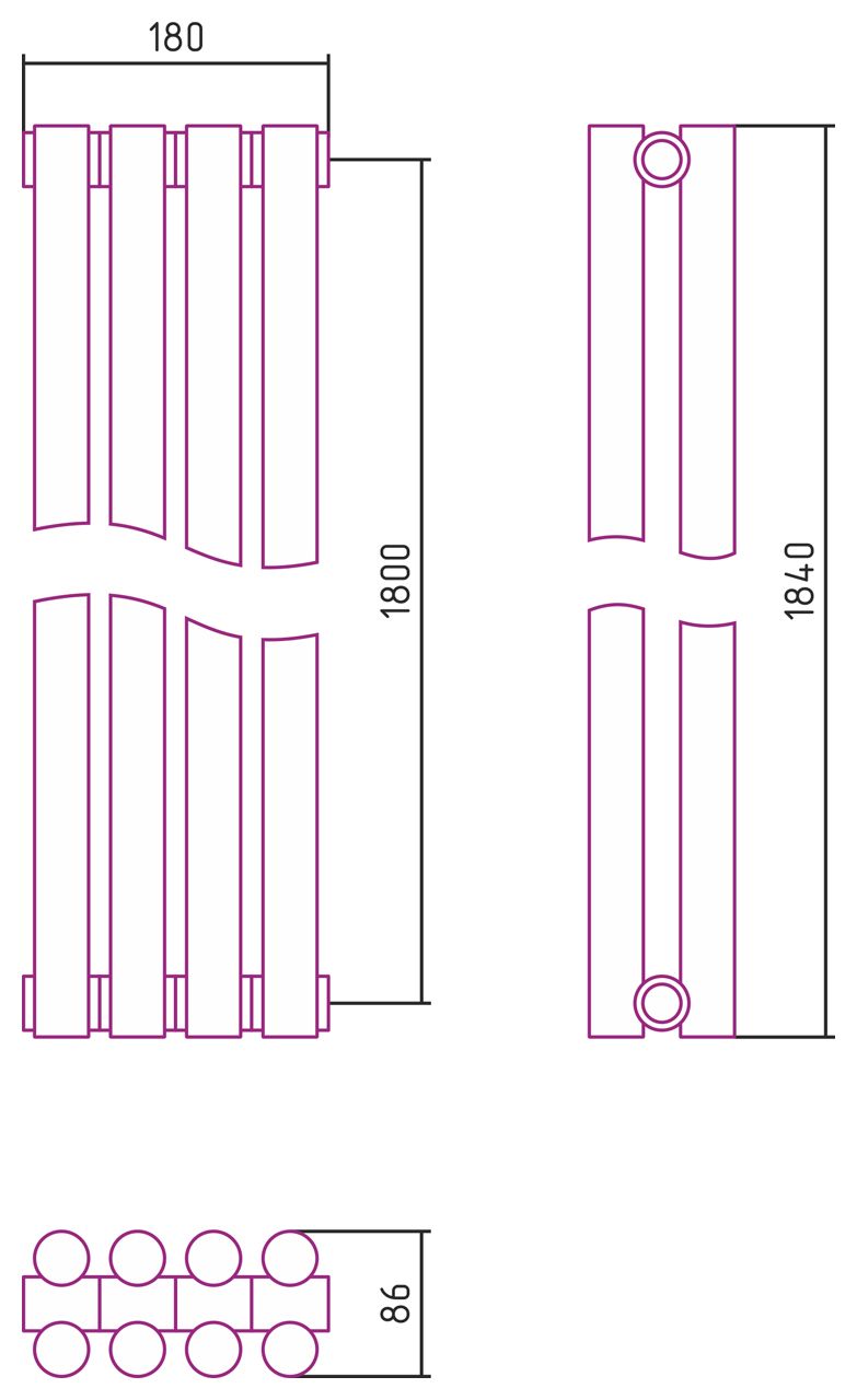 Отопительный радиатор ЭСТЕТ-11 н/ж 1800х180 / 4 сек (Состаренная Латунь) Отопительный радиатор ЭСТЕТ-11 н/ж 1800х180 / 4 сек (Состаренная Латунь)
