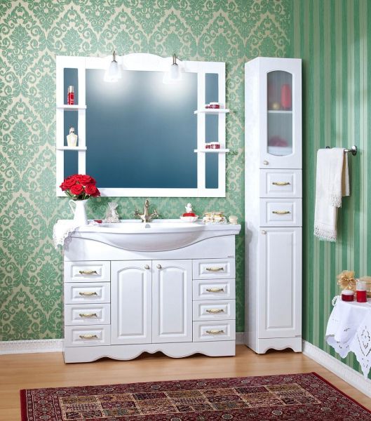 Комплект мебели для ванной Бриклаер АННА 120, белый