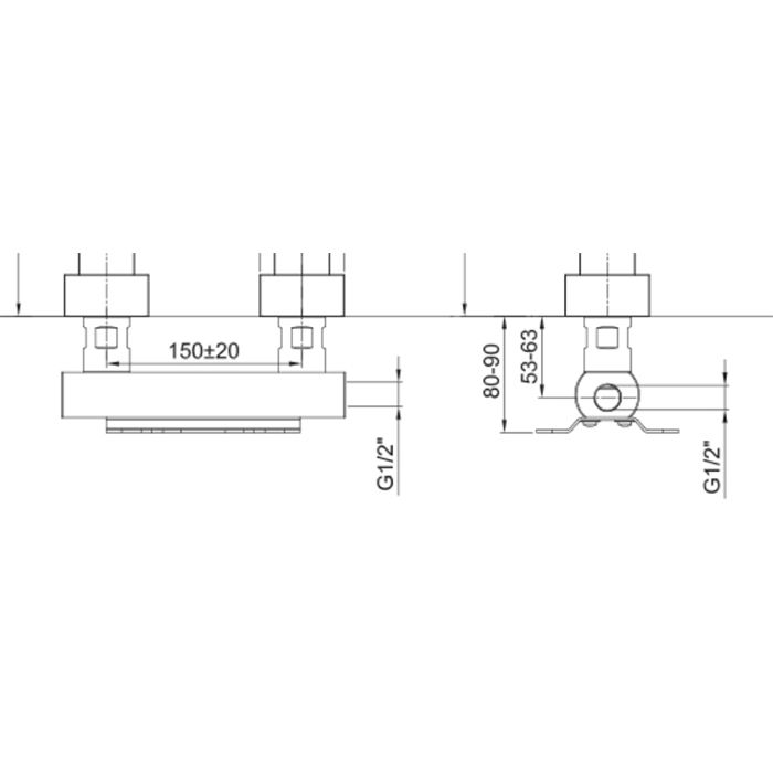 Внутрення часть, Fantini, Venezia, назначение-для смесителя для ванны и душа, стандарт подвода воды-1/2"