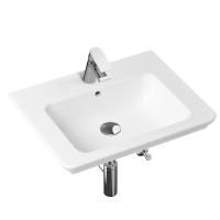 Комплект 5 в 1 Lavinia Boho Bathroom Sink 21510296, врезная фарфоровая раковина 60 см, смеситель, латунный сифон, донный клапан quick-clac, угловые вентили 2 шт.