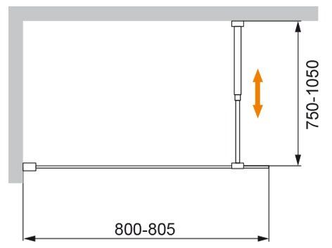 Шторка на ванну CEZARES LIBERTA-V-1