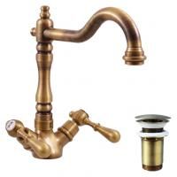 Смеситель для раковины Rav Slezak Morava retro MK421.5/8SM бронзовый