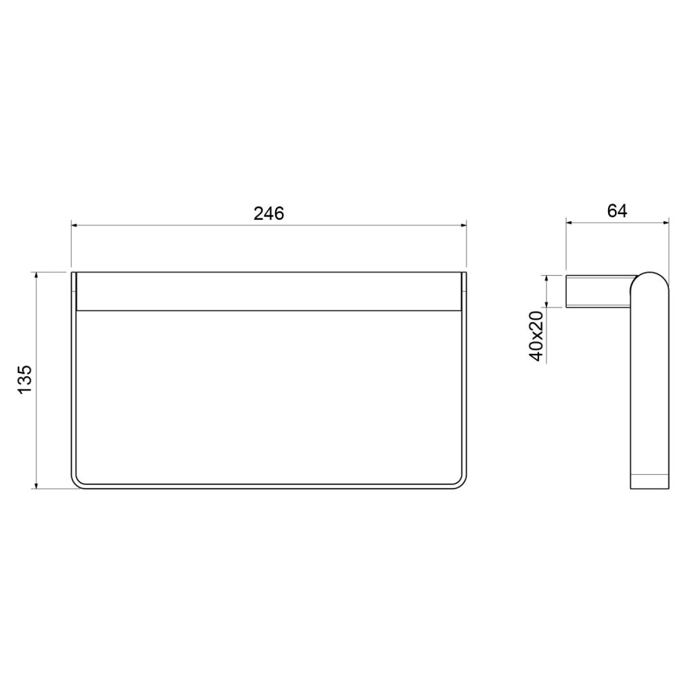 Полотенцедержатель Timo Luiro черный (18550/03), артикул 18550/03