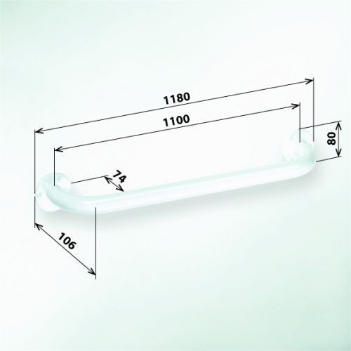 HELP Поручень 1100мм, белый