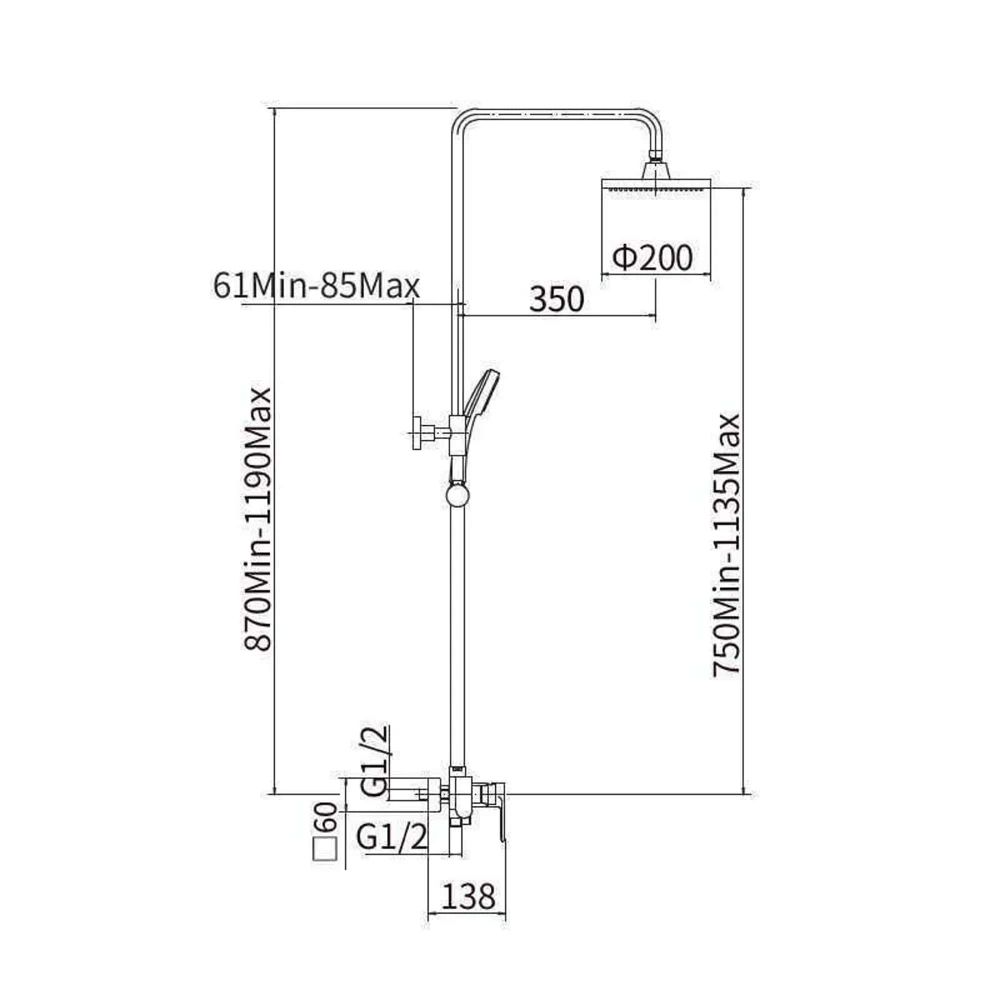 Душевая система с гигиеническим душем FASHUN A2448, хром