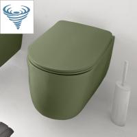 Kerasan Nolita Унитаз безободковый подвесной 55х35 см, смыв Tornado, с креплениями WB9N, цвет Verde